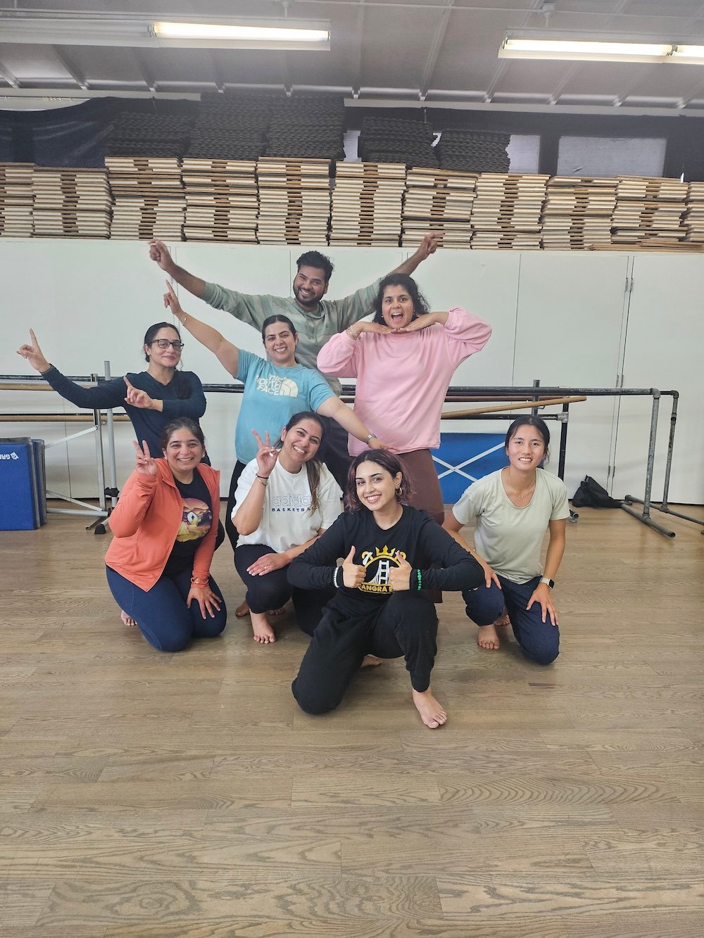 Mountain View and Palo Alto Beginner Adults Bhangra class in the studio