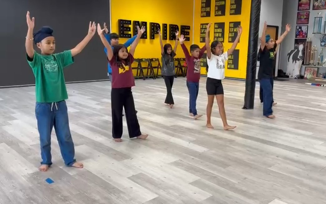 Thursday Beginner Kids Bhangra class inside Empire Studio
