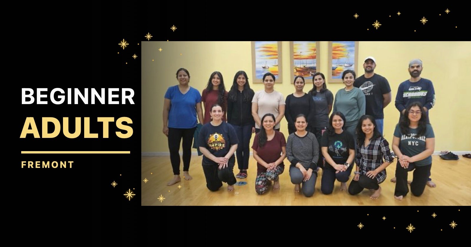 Large Fremont Beginner Adults Bhangra class group