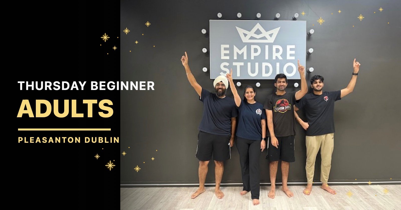 Thursday · 5–6 PM · Ages 13+ Beginner Adults Bhangra class inside Empire Studio