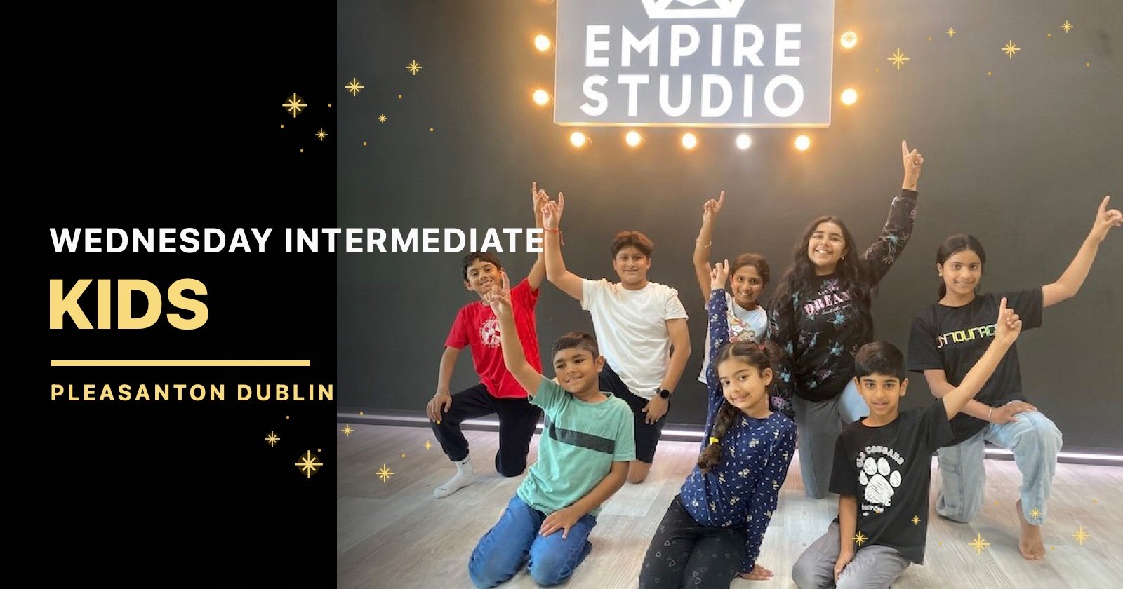 Wednesday · 5–6 PM · Ages 7–12 Intermediate Kids Bhangra class inside Empire Studio