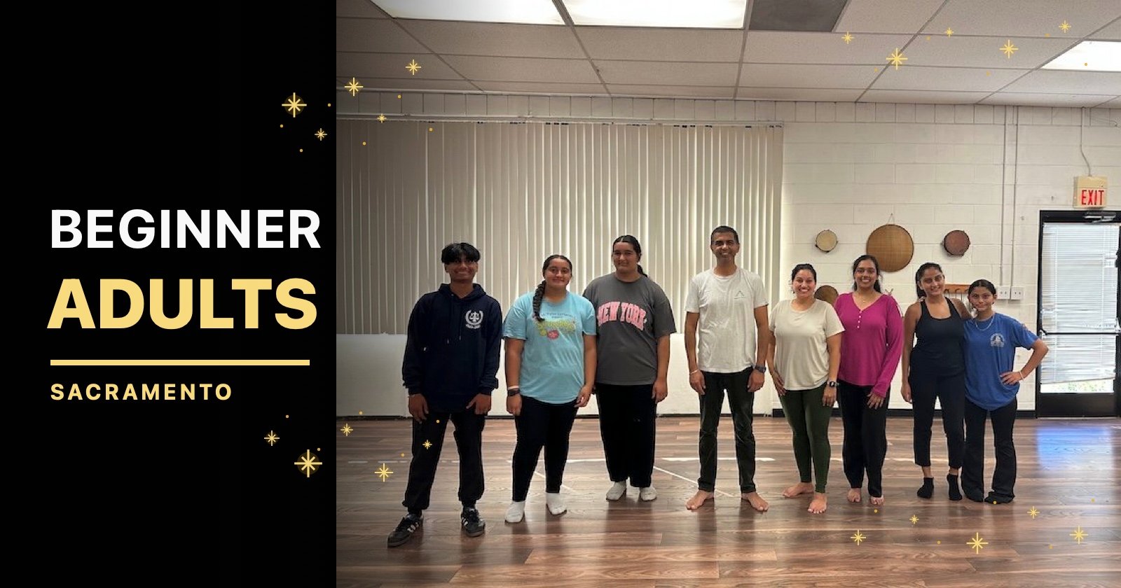 Sacramento Beginner Adults Bhangra class group at Move Studio