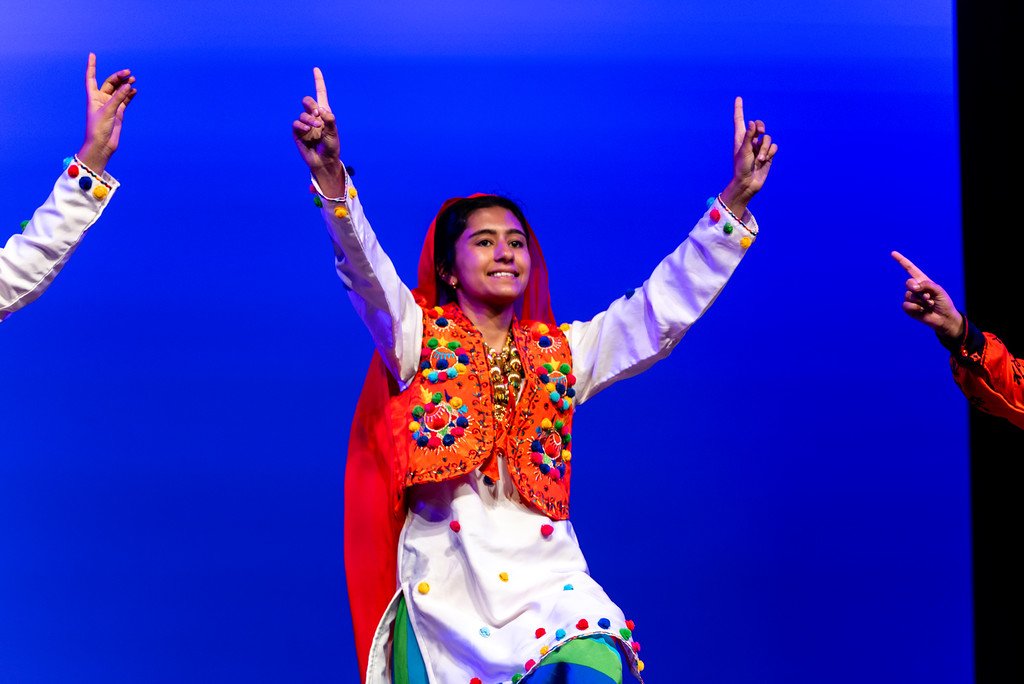 Beginner Bhangra dancer