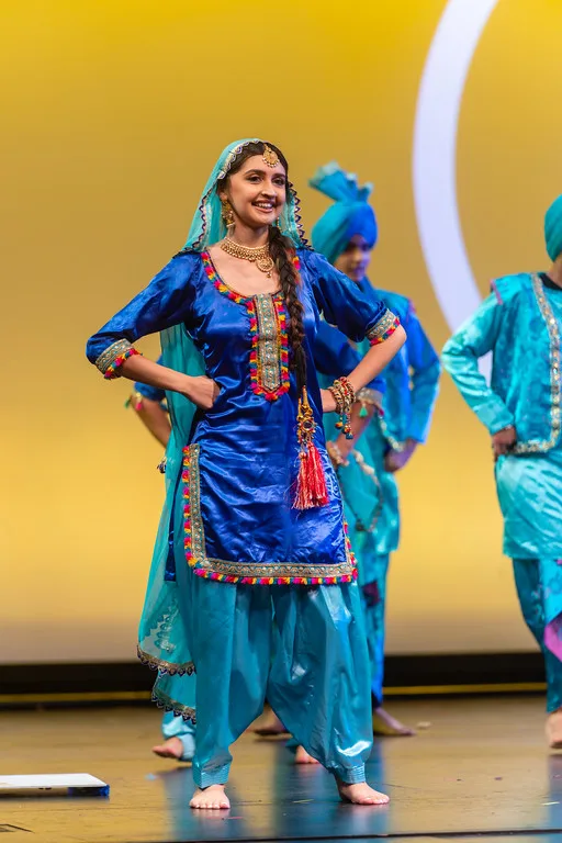 Bhangra Empire dancer demonstrating foundational movements